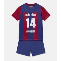Dječji Nogometni Dres Barcelona Joao Felix #14 Domaci 2023-24 Kratak Rukav (+ Kratke hlače)